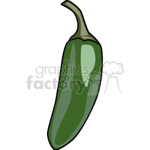 Clipart image of a green jalapeo pepper