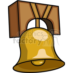 A clipart image of a bell, reminiscent of the Liberty Bell, symbolizing American Independence Day.