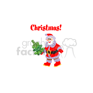 Santa Claus with Christmas Tree