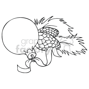 The clipart image depicts a Christmas ornament, specifically a round bulb, attached with a ribbon to a pine branch which also has a pine cone on it. This image is representative of typical winter or Christmas decorations often used to adorn a Christmas tree.