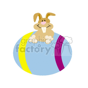 Easter Bunny on Decorated Egg