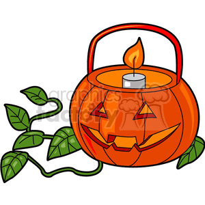 Halloween Pumpkin with Candle