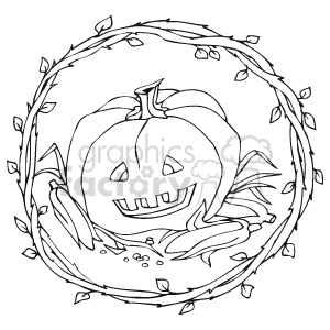   The clipart image depicts a carved pumpkin with a smiling face, commonly referred to as a jack-o