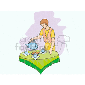 Person Pouring Tea