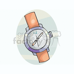 Wristwatch with Brown Strap