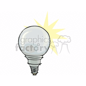 Illustration of a Glowing Light Bulb