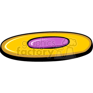 A clipart image of a yellow and purple table lamp