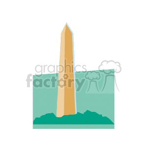 Clipart image of the Washington Monument, featuring a stylized illustration of the iconic obelisk against a simple background.