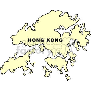 Hong Kong Map Outline