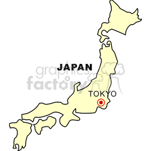 Japan Map Highlighting Tokyo