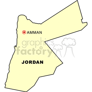 Map of Jordan with Amman Highlighted