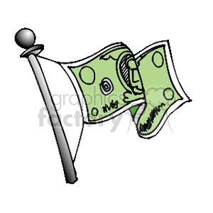 Money Flag - Symbolic Financial Success