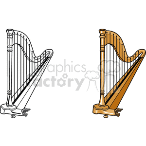 Harp : Outline and Colored