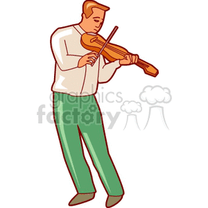 Musician Playing Violin