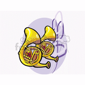 Colorful Tuba with Music Note Background