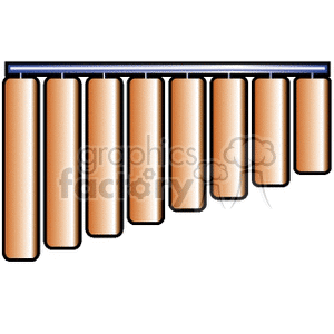 Clipart image of percussion instrument chimes.