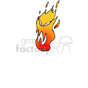 cartoon fire face