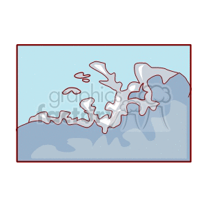 A clipart image of stylized ocean waves with a minimalist design.