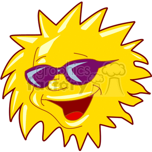 Happy Sun with Sunglasses