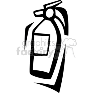 black and white fire extinguisher