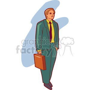 Businessman with Suit and Briefcase