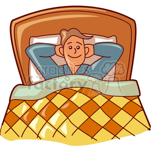 Relaxed Person in Bed