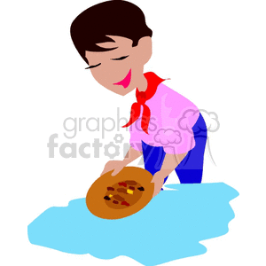 Gold Miner Panning in River