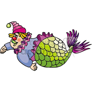 Clown Mermaid - Silly and Whimsical