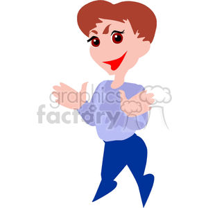 A Boy In Blue And Purple Puting His Hands Up For His Dance Move Clipart Commercial Use Gif Jpg Wmf Svg Clipart Graphics Factory