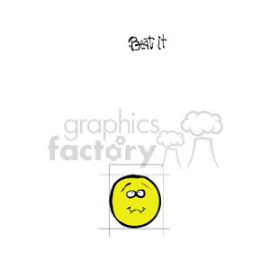 Cartoon Yellow Face with Disappointed Expression