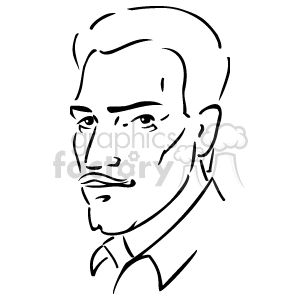   The clipart image shows a line drawing of a man