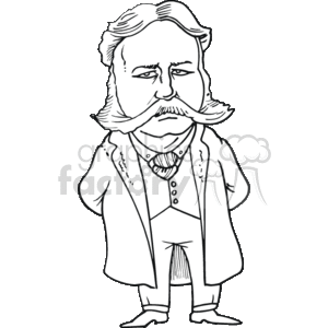 Caricature of Chester A Arthur