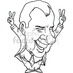 Caricature of 37th American President - Political Humor