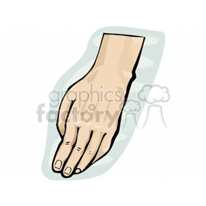 Illustration of a human hand in a relaxed position.