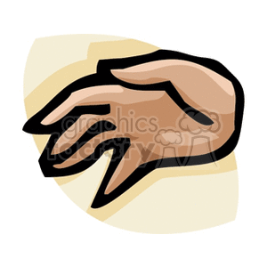 A stylized drawing of a hand in a gesture.