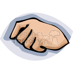 Clipart image of a hand in a fist position.