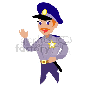 Police man in a uniform