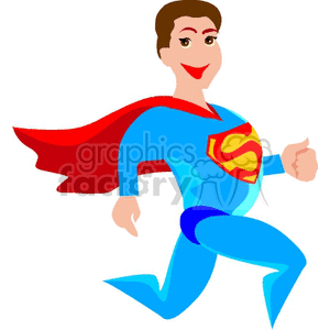 Energetic Superhero Running