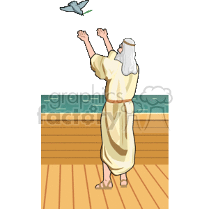 Noah Reaching for Dove on Ark