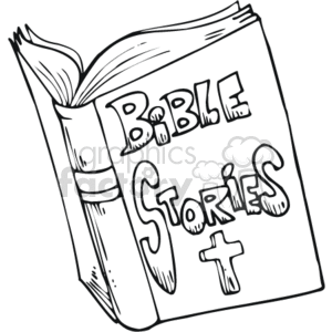 Black and white bible stories book