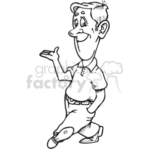 Cartoon Man Gesturing