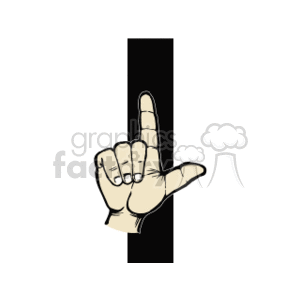 ASL Alphabet 'L' Sign Language Hand Gesture