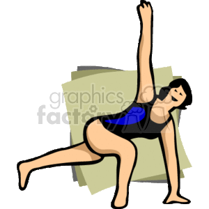 Woman Engaged in Aerobics Exercise