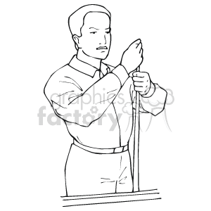 Billiards Player Holding Cue