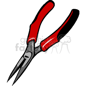 Red handled pliers