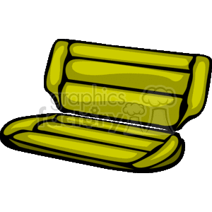   The clipart image features a simplified representation of a car seat, which is a part of a vehicle