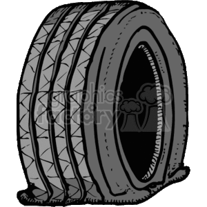 Flat tire clipart - Graphics Factory