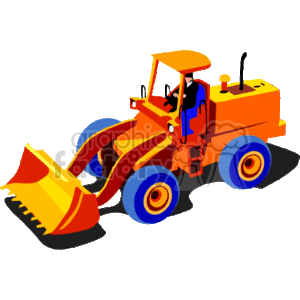 Cartoon front end loader