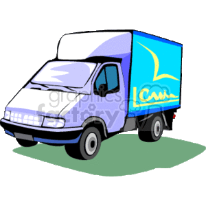 cartoon moving truck clipart. Royalty-free GIF, JPG, WMF clipart