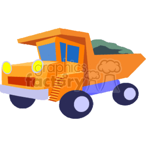 Cartoon Construction Dump Truck - Heavy Equipment